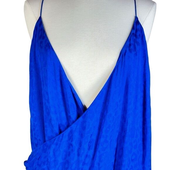 Cushnie x Target Slip Dress Leopard Satin Surplice Asymmetric Hem Strappy 20W - Picture 9 of 10